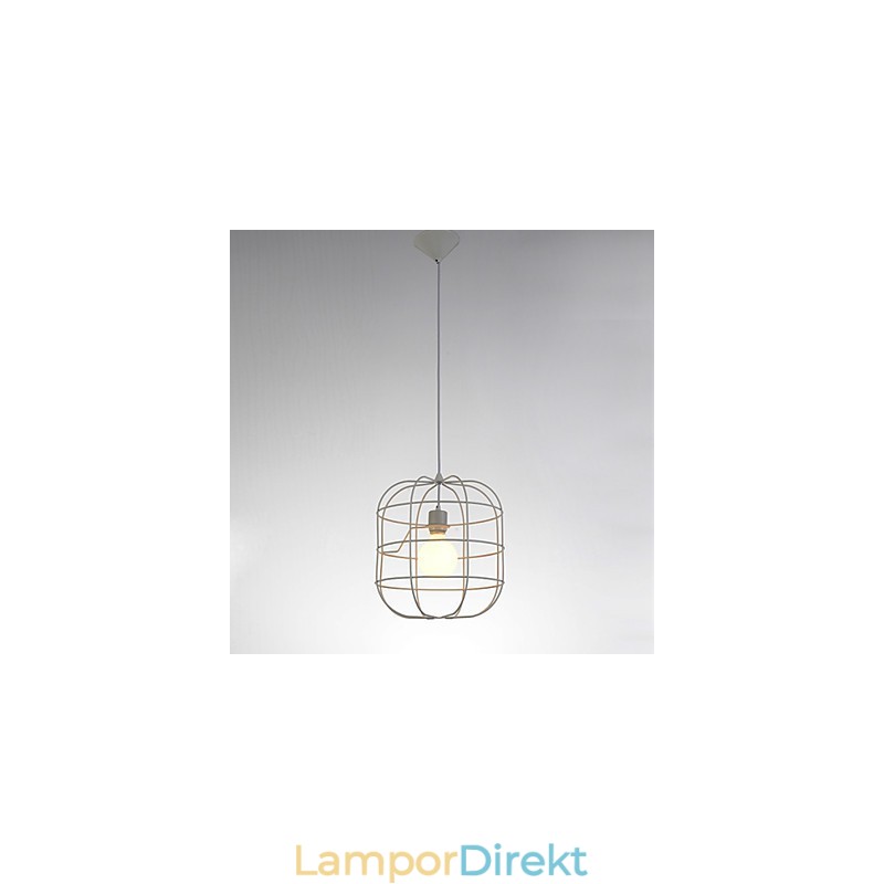 Mini Artistic Birdcage Pendellampa 1 Ljus Mordern Enkelhet Finish Svart Vit Metall Kolstål Droplight