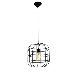 Mini Artistic Birdcage Pendellampa 1 Ljus Mordern Enkelhet Finish Svart Vit Metall Kolstål Droplight