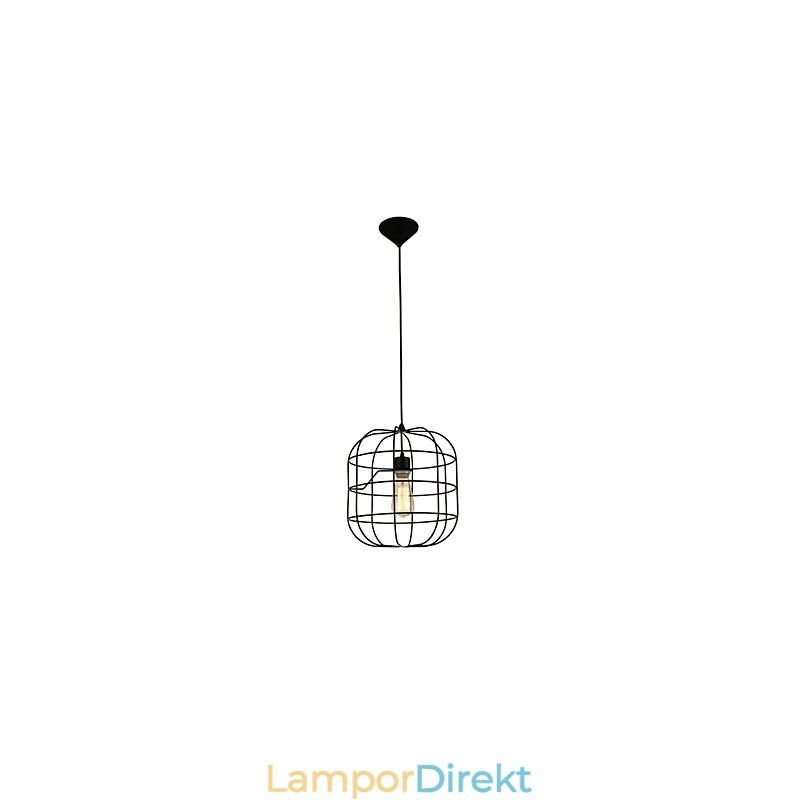 Mini Artistic Birdcage Pendellampa 1 Ljus Mordern Enkelhet Finish Svart Vit Metall Kolstål Droplight
