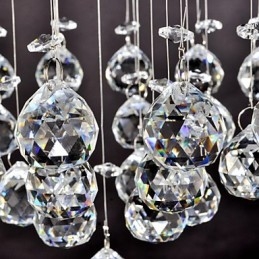 Traditionell Klassisk Kristallkrom Metall Infälld Montering