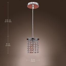 Modern Och Modern Kristall Mini Stil Elektropläterad Pendellampa