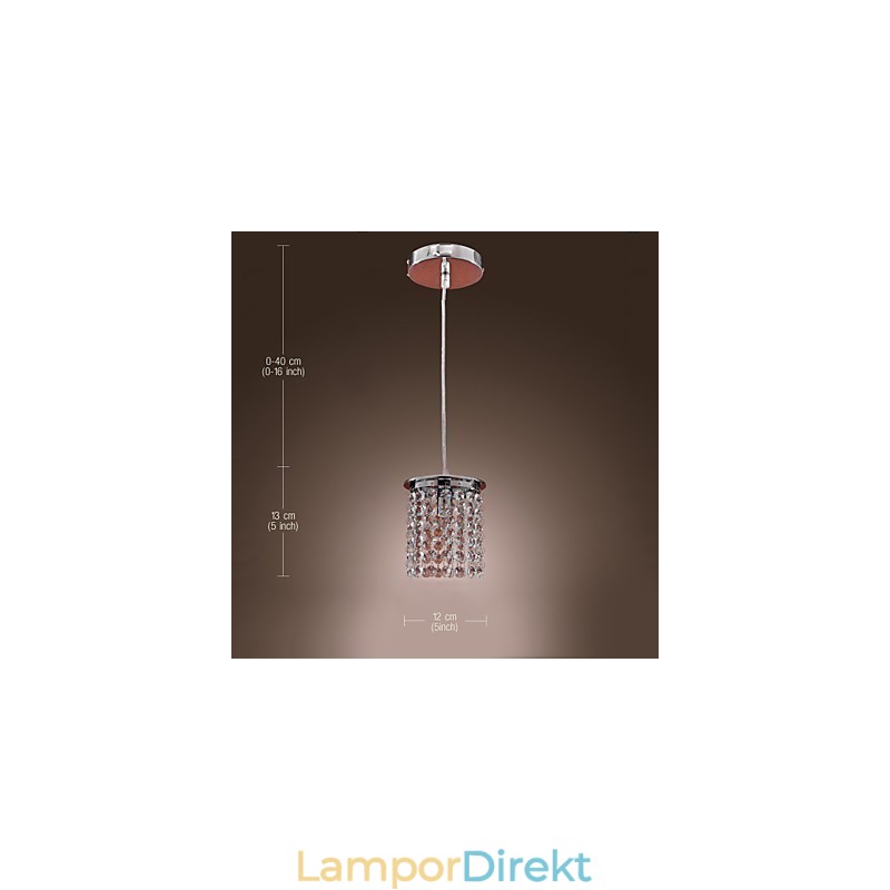 Modern Och Modern Kristall Mini Stil Elektropläterad Pendellampa