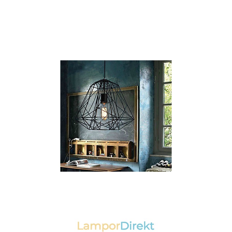 Vintage Retro Målning Metall Hängande Ljus Garage