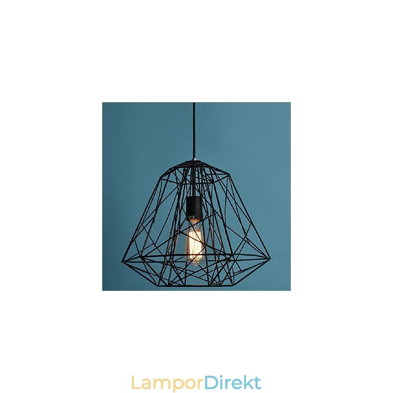 Vintage Retro Målning Metall Hängande Ljus Garage