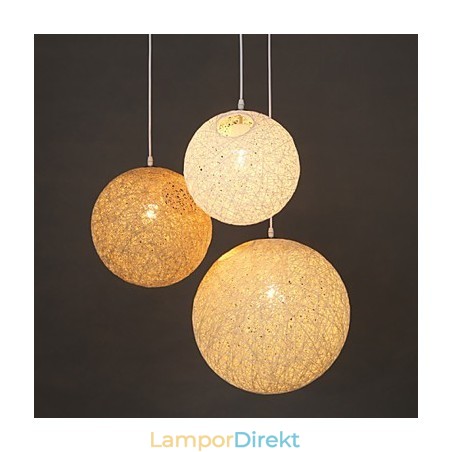 Samtida Och Kontrakterad Sfärisk Cany Art Lampa Hampa Ball Pendel Lamp Light Samtida Och Kontrakterad Sfärisk Cany Art Lampa Hampa Ball Pendel Lamp Light