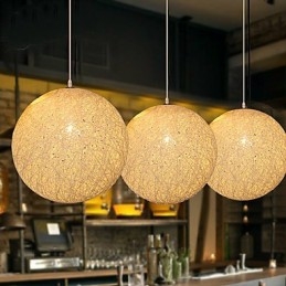 Samtida Och Kontrakterad Sfärisk Cany Art Lampa Hampa Ball Pendel Lamp Light