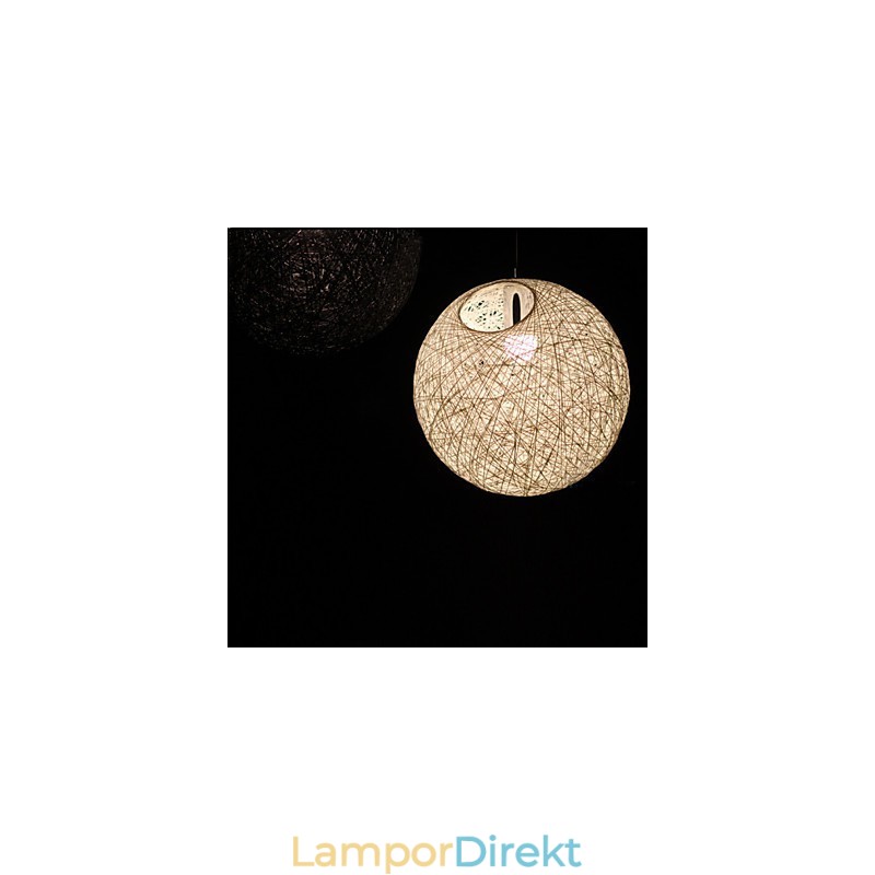 Samtida Och Kontrakterad Sfärisk Cany Art Lampa Hampa Ball Pendel Lamp Light