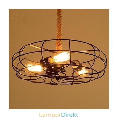 Vintage American Lron Rope Creative Industrial Fan Chandelier Vintage American Lron Rope Creative Industrial Fan Chandelier