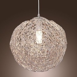 Modern Contemporary Globe Mini Style Chrome Pendellampa