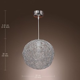Modern Contemporary Globe Mini Style Chrome Pendellampa