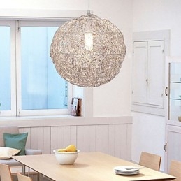 Modern Contemporary Globe Mini Style Chrome Pendellampa