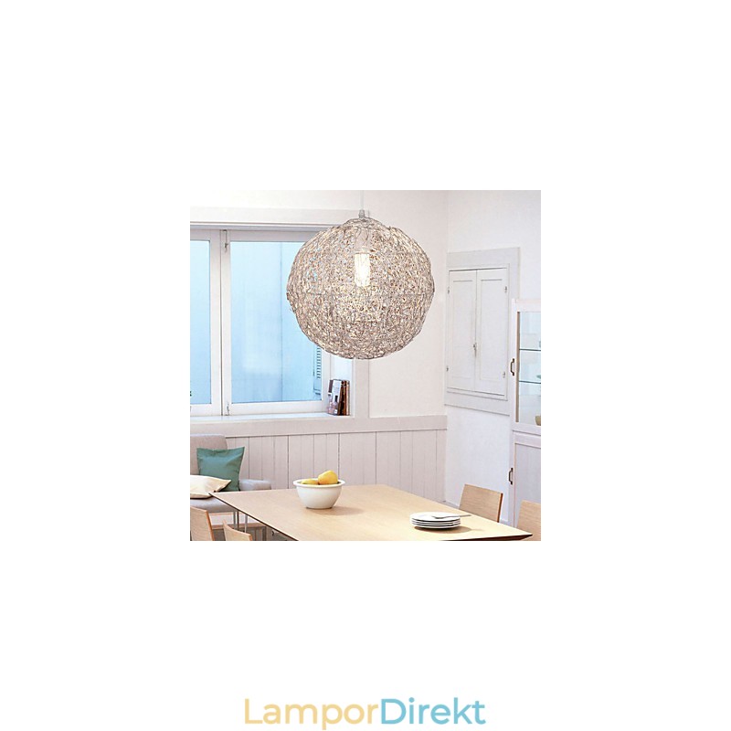 Modern Contemporary Globe Mini Style Chrome Pendellampa