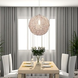 Modern Contemporary Globe Mini Style Chrome Pendellampa