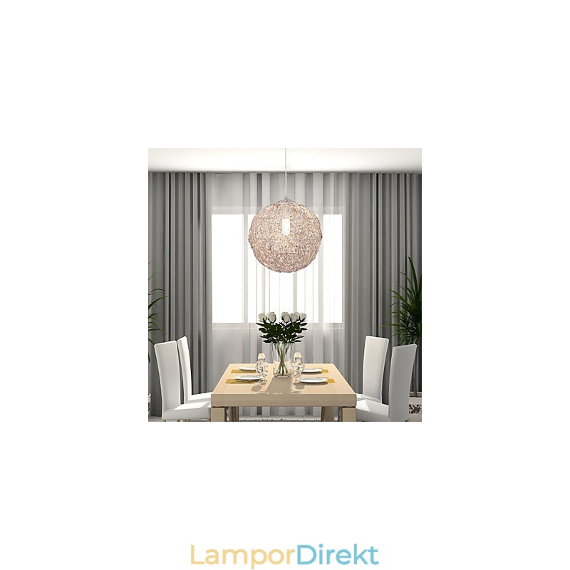Modern Contemporary Globe Mini Style Chrome Pendellampa