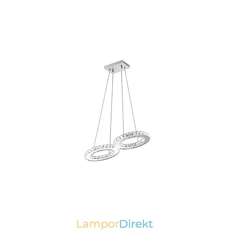 Crystal Ceiling Pendel Light Chandelier Belysningsarmaturer