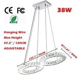Crystal Ceiling Pendel Light Chandelier Belysningsarmaturer