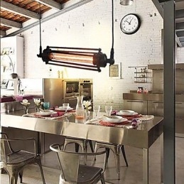 Loft Retro Ljuskrona Pendellampa Klassisk Vintage Lampa Country Metal Light