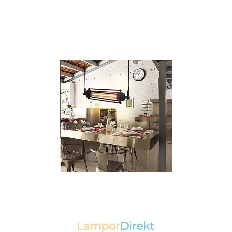 Loft Retro Ljuskrona Pendellampa Klassisk Vintage Lampa Country Metal Light