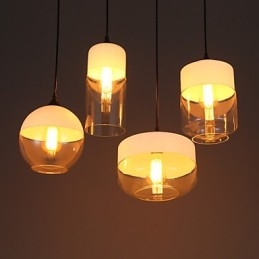 Nordic Creative Stair Shop'S Art Smidesjärn Glas Ljuskrona Lampa