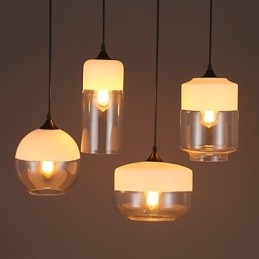 Nordic Creative Stair Shop'S Art Smidesjärn Glas Ljuskrona Lampa
