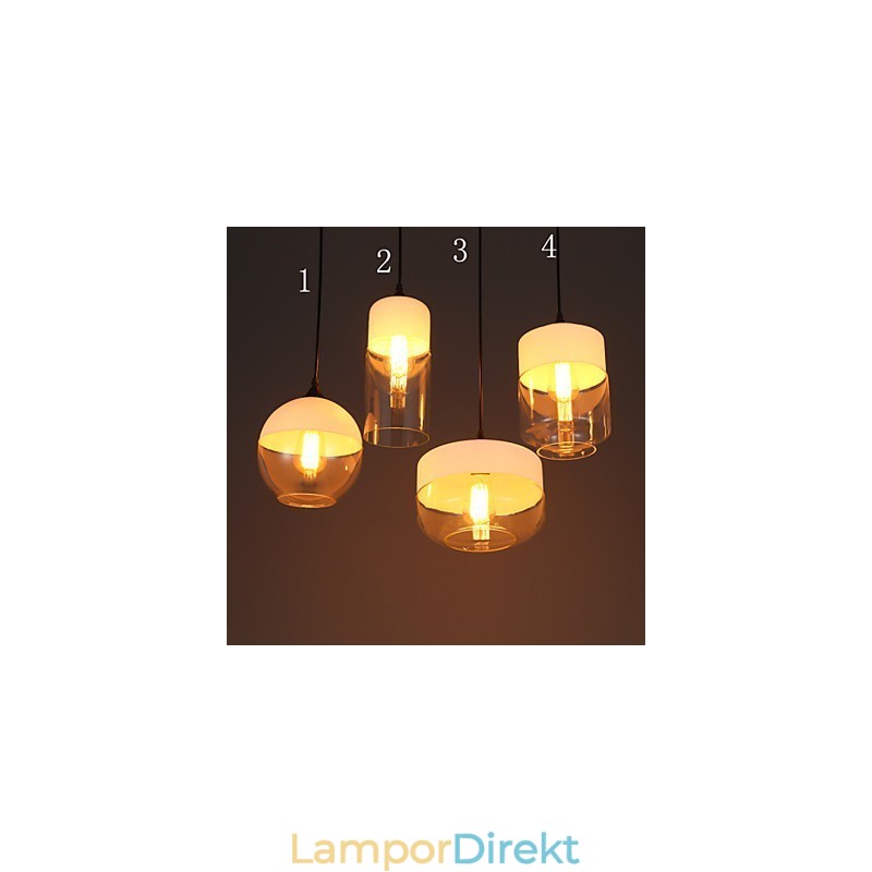 Nordic Creative Stair Shop'S Art Smidesjärn Glas Ljuskrona Lampa