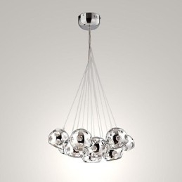 Modern Och Modern Globe Krom Metall Pendellampa
