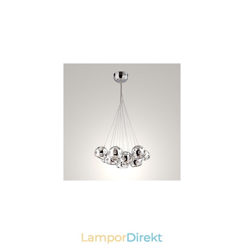 Modern Och Modern Globe Krom Metall Pendellampa