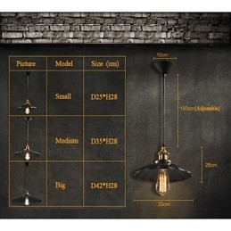 Retro Klassisk Europeisk Stil Taklampa Metal Art Droplight