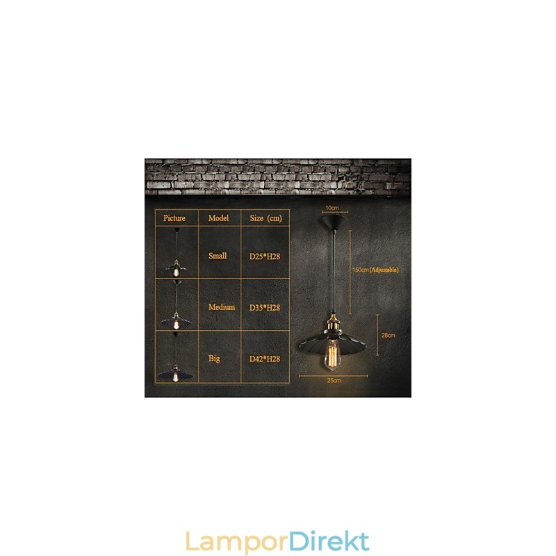 Retro Klassisk Europeisk Stil Taklampa Metal Art Droplight