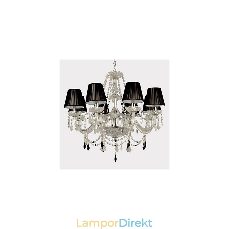 Elegant Kristallkrona Med 8 Lampor