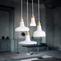 Creative Characteristic 4 Light Pendel Med Järnskärm
