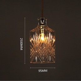 Romantisk Flaska Kreativa Snidade Konst Glas Ljuskrona Ljus Hängande Ljus
