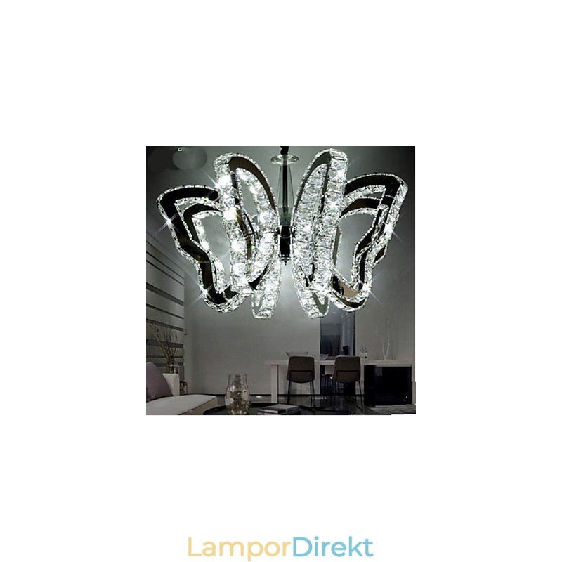 Fjärilslampa Modern Lyxig Kristalllampa