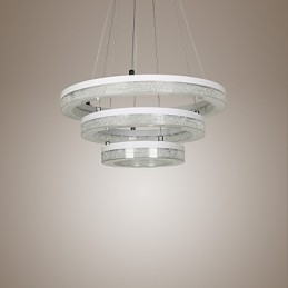 Kristall Pendelljus Modern Lampa Tre Ringar