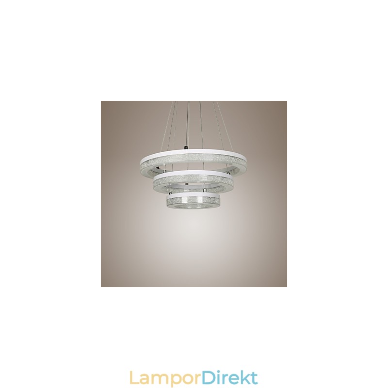 Kristall Pendelljus Modern Lampa Tre Ringar