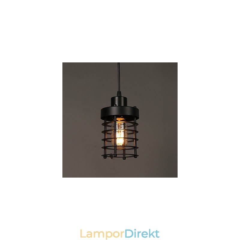 Retro Cirkel Av Enkelhuvud Lampor Och Lyktor Karaktär Konst Ljuskrona Lampa