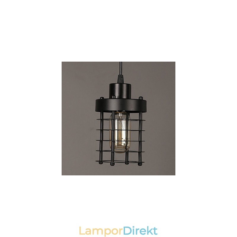 Retro Cirkel Av Enkelhuvud Lampor Och Lyktor Karaktär Konst Ljuskrona Lampa