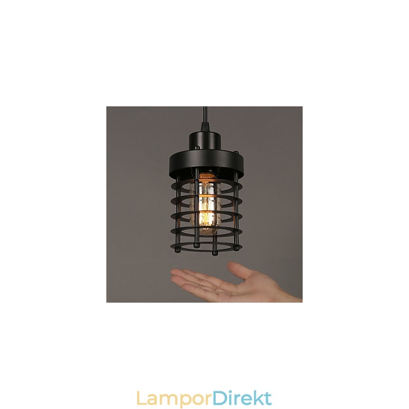 Retro Cirkel Av Enkelhuvud Lampor Och Lyktor Karaktär Konst Ljuskrona Lampa