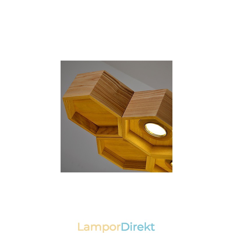 Designer Art Individuality Ljuskrona Simple Honeycomb Wood Lamps