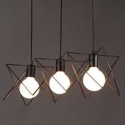 Kontrakterad Och Modern Kreativ Design Med Enkel Smidesjärnshuvud Droplight