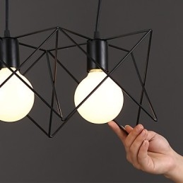 Kontrakterad Och Modern Kreativ Design Med Enkel Smidesjärnshuvud Droplight