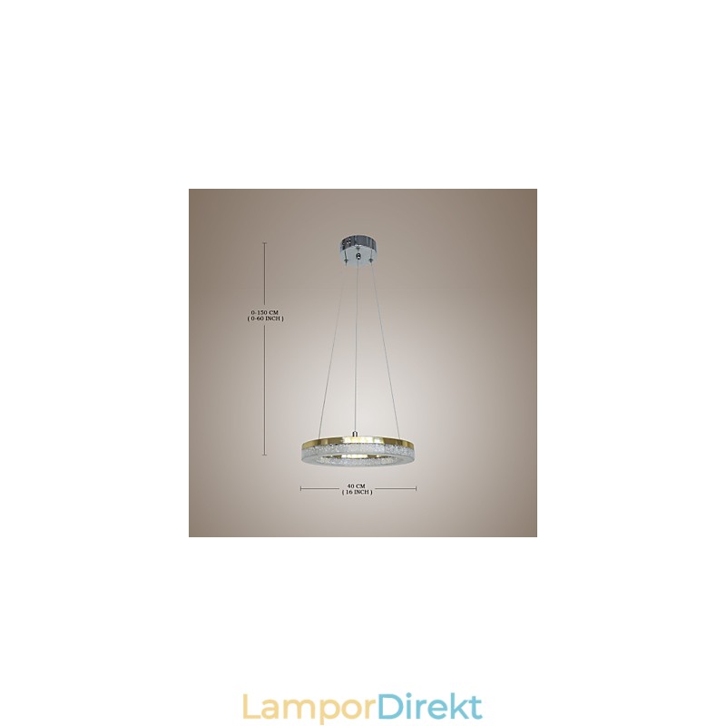 Kristall Pendellampa Gyllene Modern Lampa